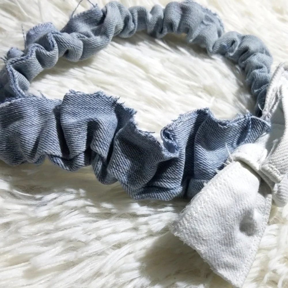 Tasty Raw Edge Denim HEADBANZ- 